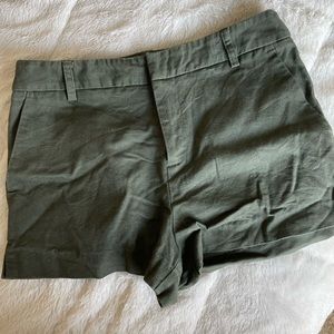 Olive green shorts. Size small